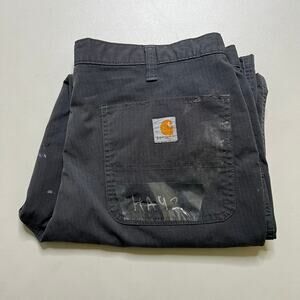 Carhartt Relaxed Fit Canvas Gray Men 34x30 Work Pants Y2K Casual utility distres